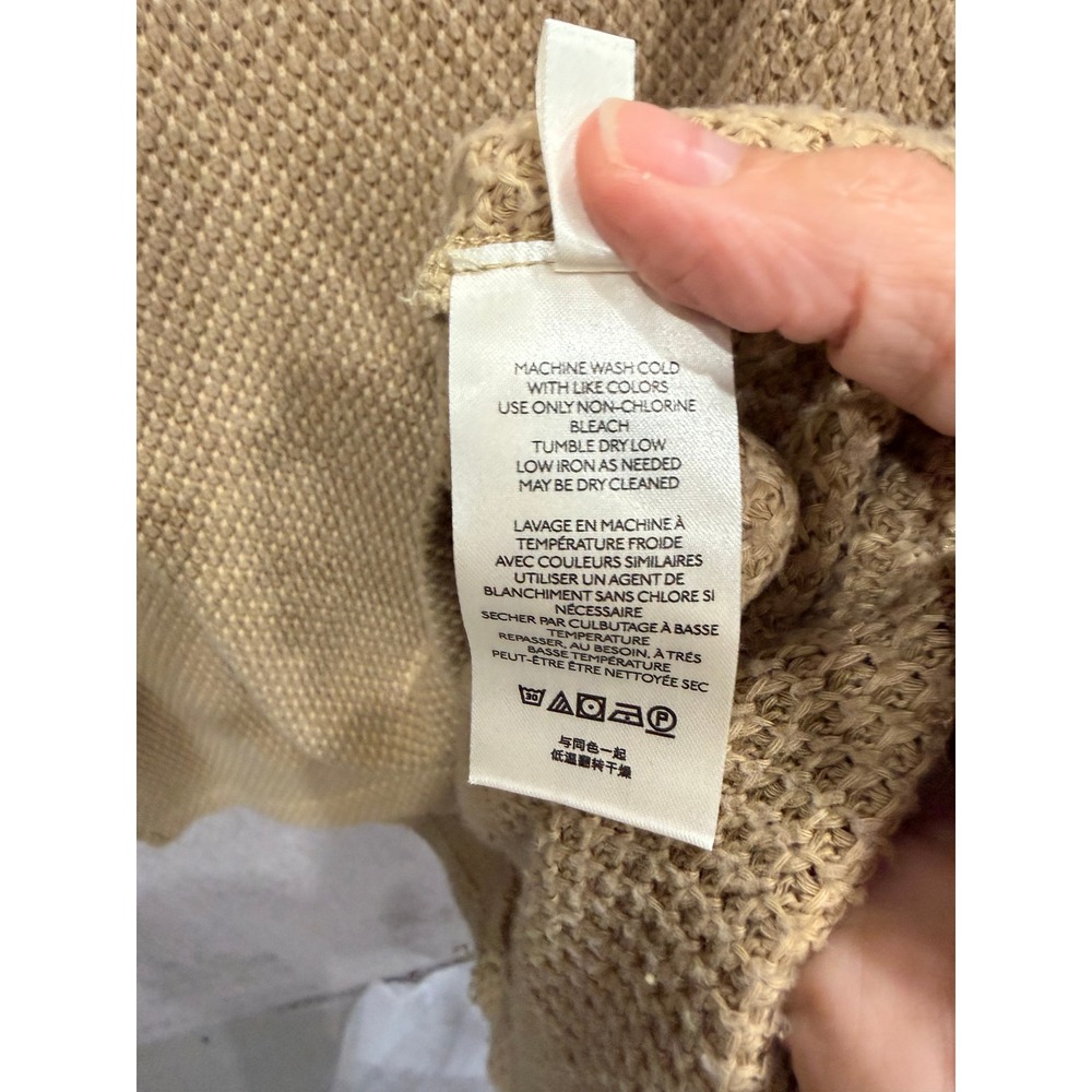 Free People Womens Sweater XS Tan Shes A W.OW. CAS Waffle Knit Mock Neck Tunic - Picture 7 of 10